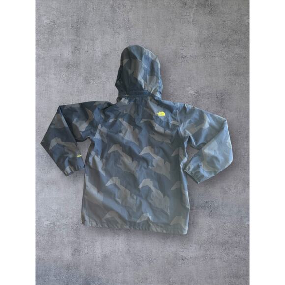 The North Face HyVent Rain Jacket Blue Camo Hooded Full Zip Lightweight Boys XL - Picture 2 of 11